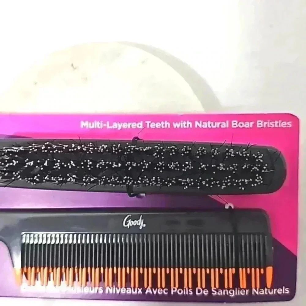 Goody volume boost comb brush set tease  grey orange texture smooth hair